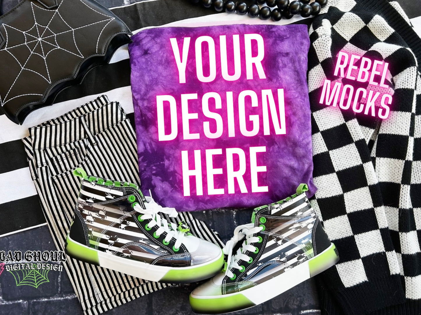 Crystal Purple Dye Flat Lay Tee Mock Up TRENDING