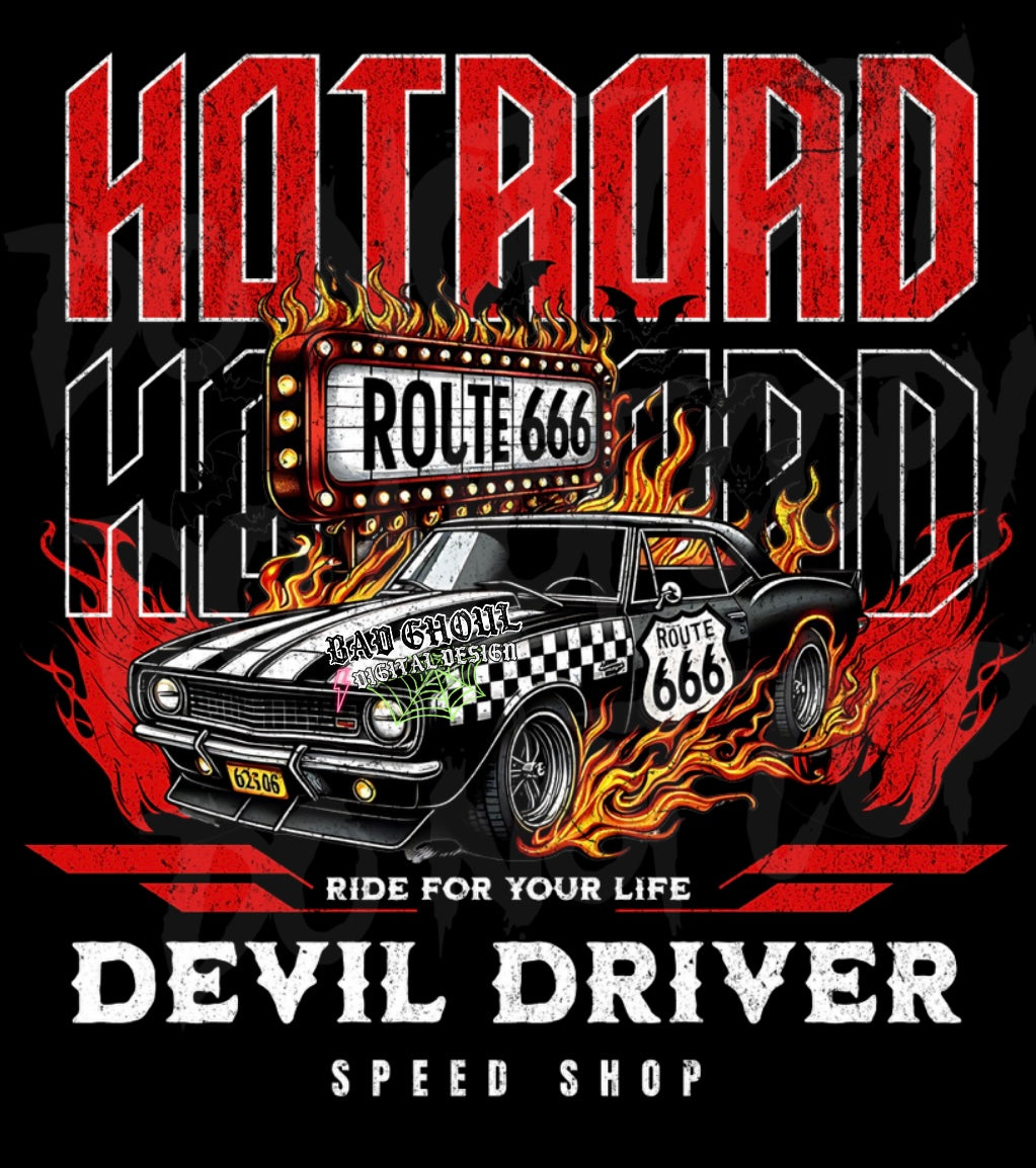 Hot Road Devil Driver PNG Download