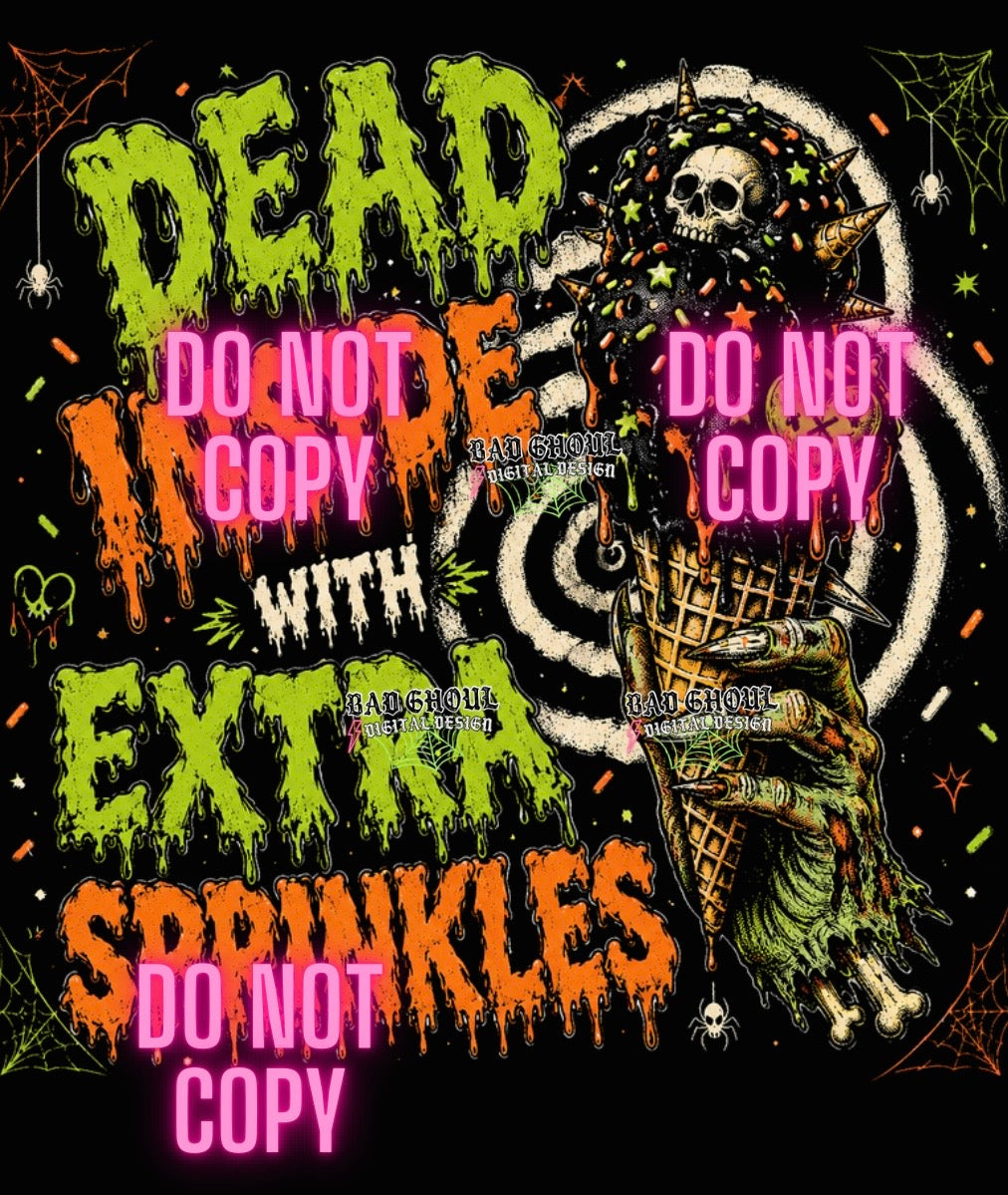 Dead Inside | PNG DOWNLOAD| Black Fabric
