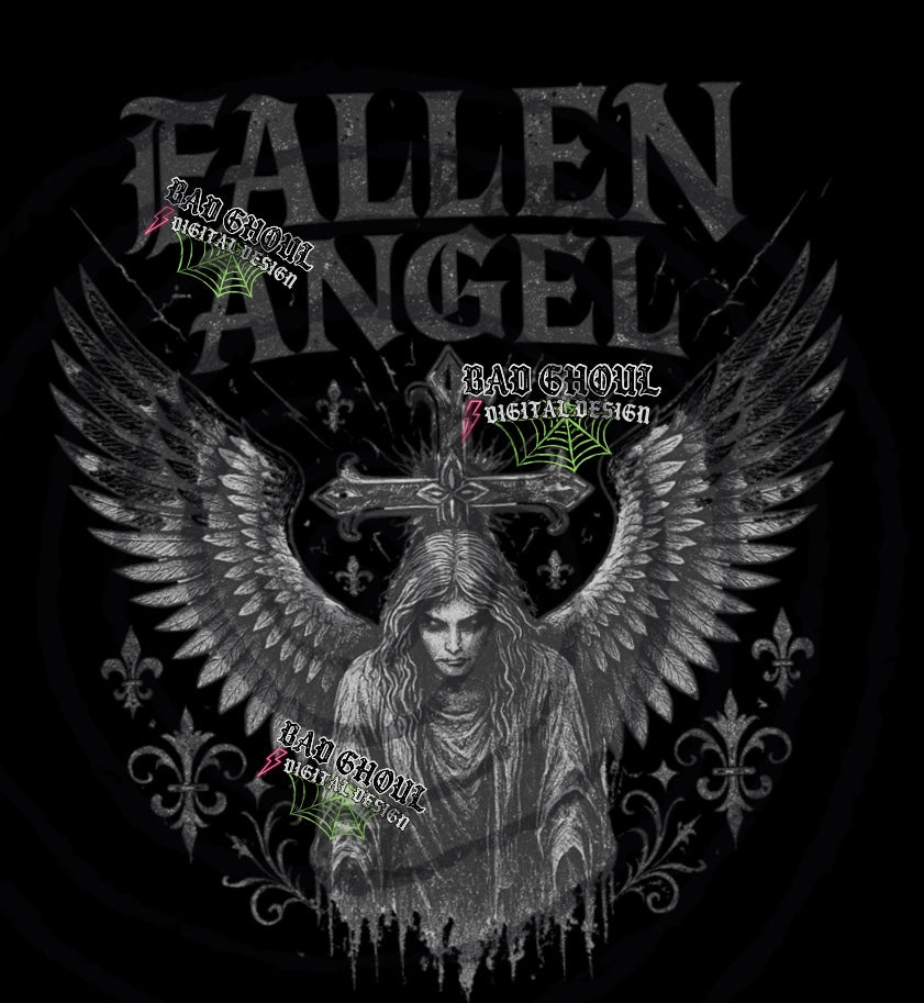 Fallen Angel PNG DOWNLOAD black fabric only
