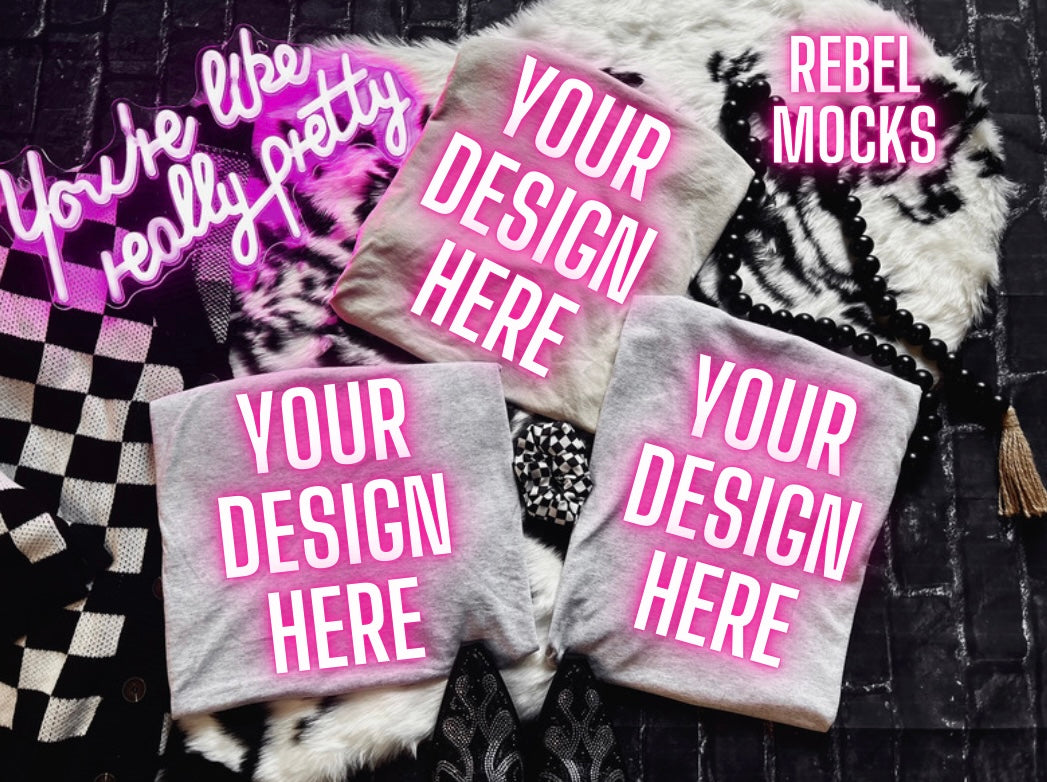 Ash and Sand Flat Lay Collage Mock Up Trendy Edgy Vibes