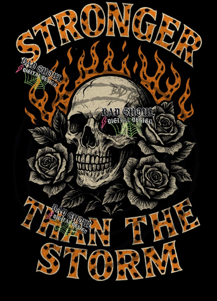 Stronger Than The Storm PNG DOWNLOAD Black Fabric Only