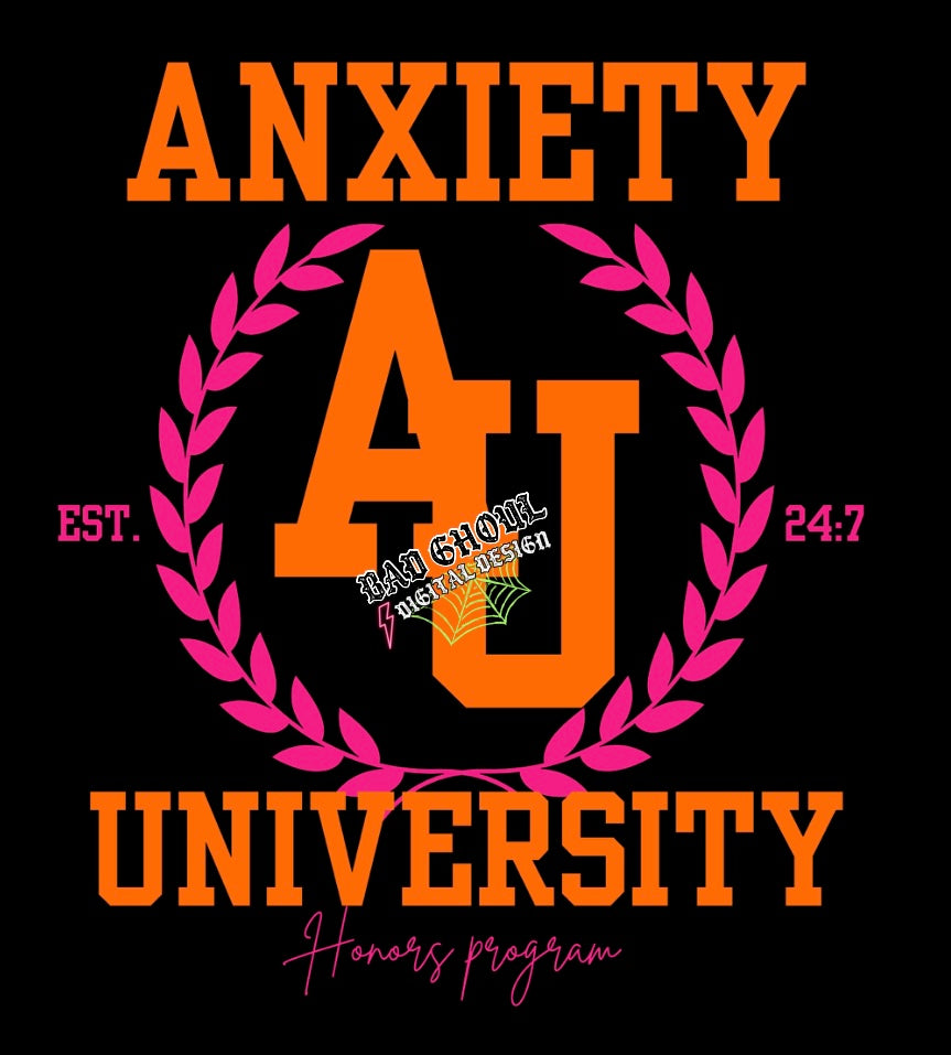 Anxiety University PNG Download With Sleeve