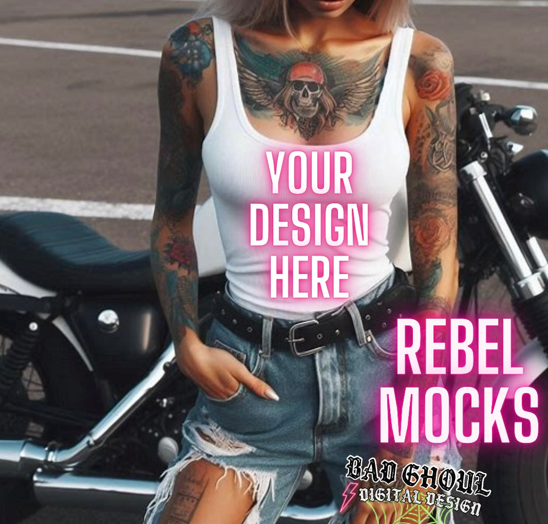 White Tank EDGY Model Mock Up MOTO