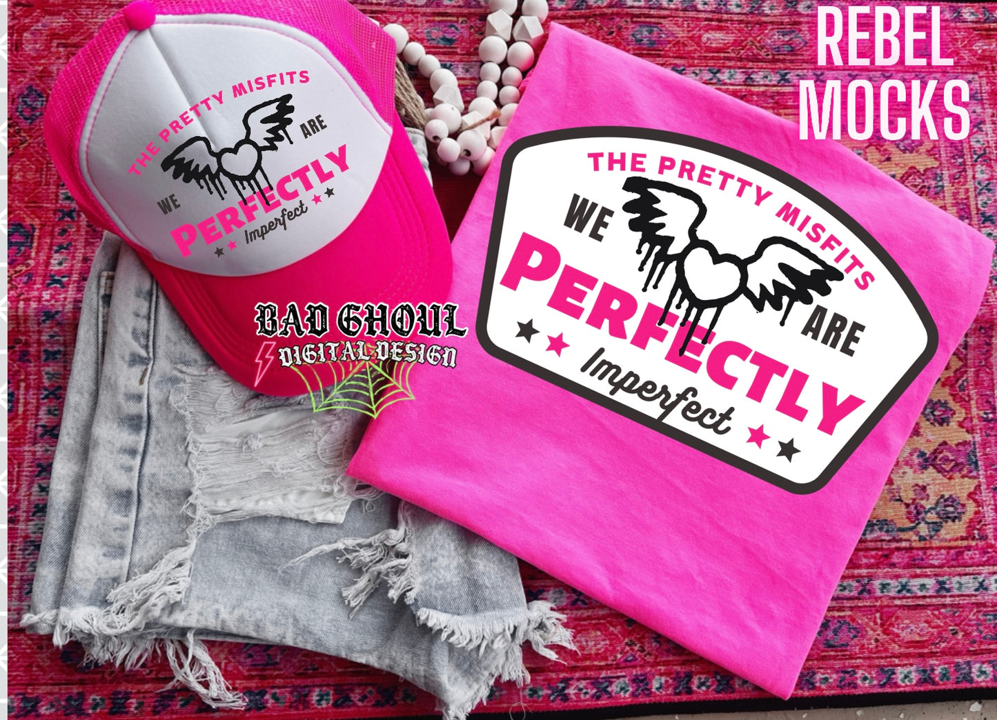 Pretty Misfits Perfectly Download PNG 2 FILES tee and hat patch