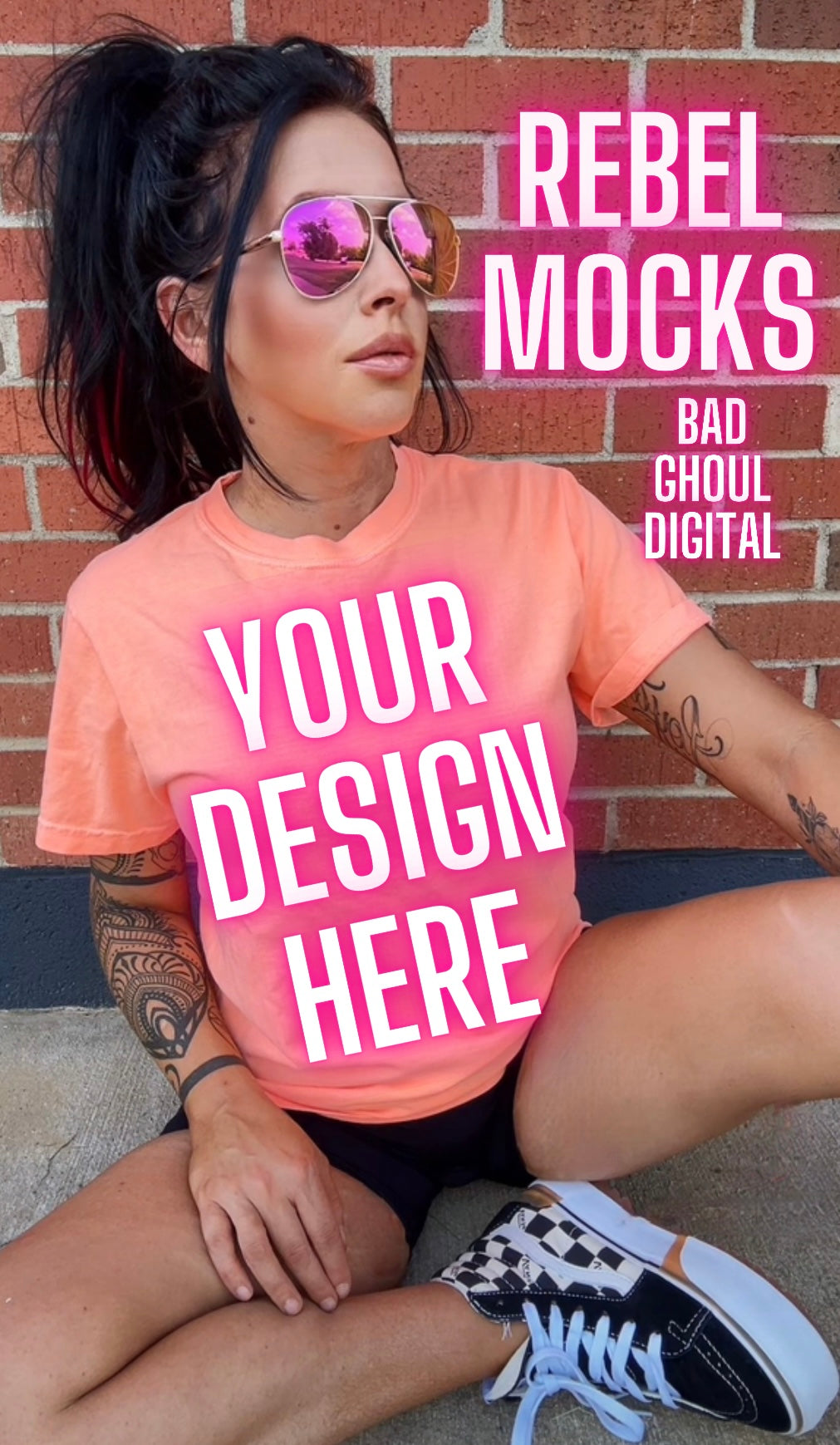 Comfort Colors Cantaloupe Model Mock Up TRENDING