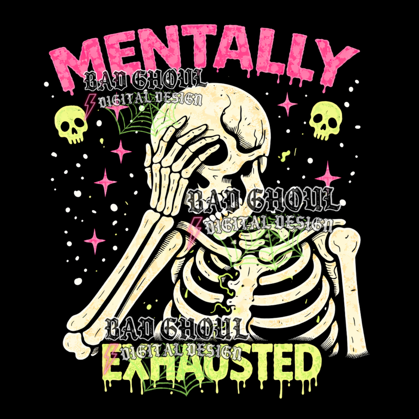 Mentally exhausted | PNG DOWNLOAD BLACK FAB ONLY