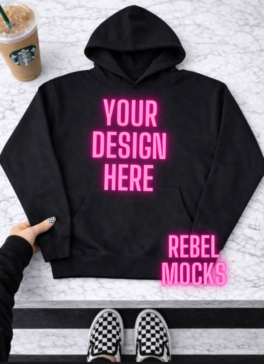 Black Hoodie | Edgy Alternative Mock Up