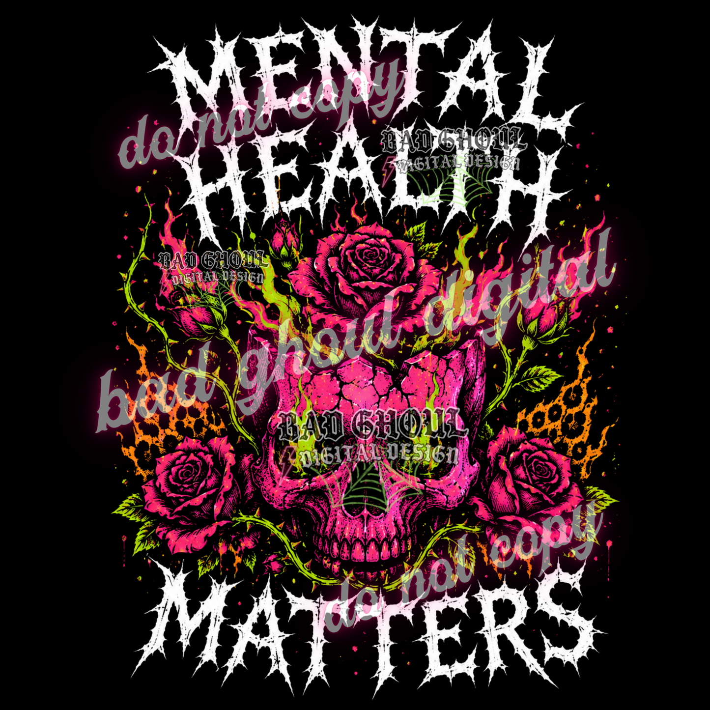 Mental Health Matter | PNG DOWNLOAD BLACK FAB ONLY