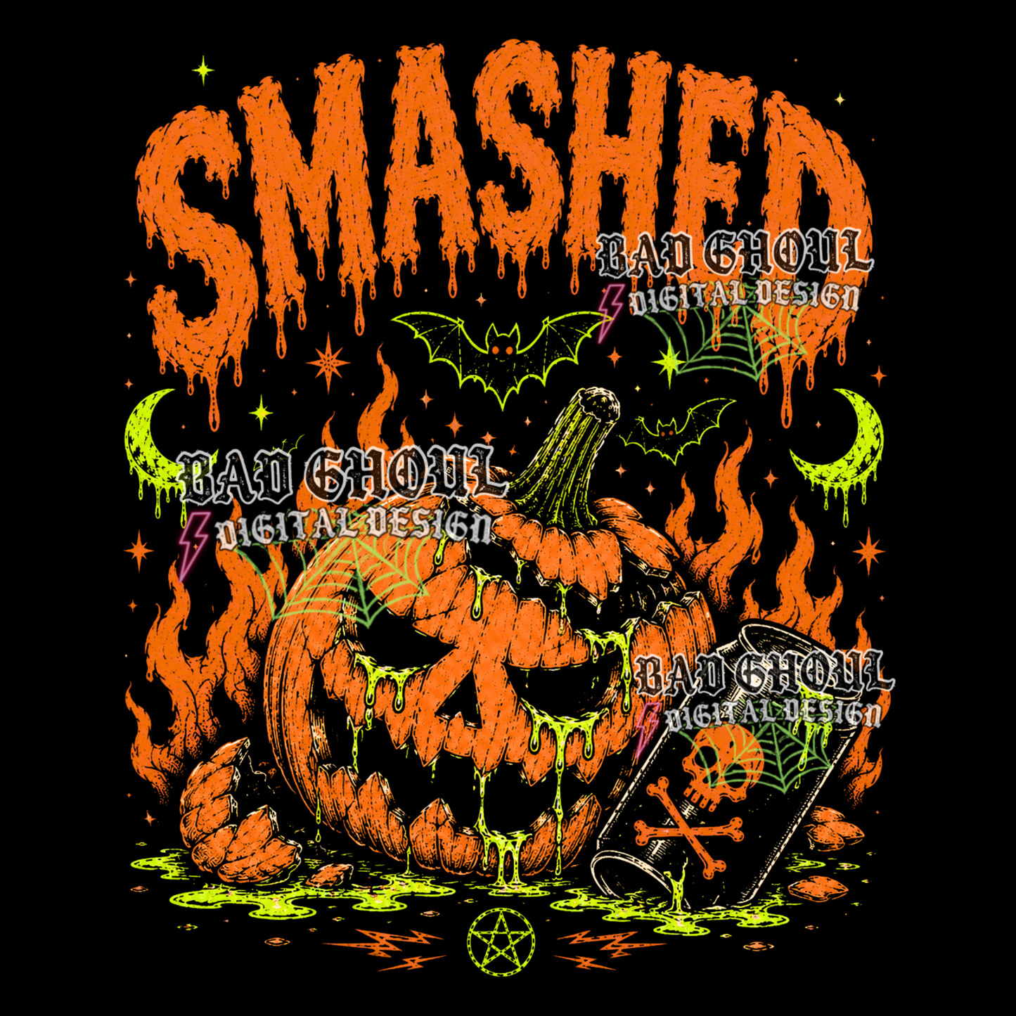 Smashed | PNG DOWNLOAD | Black Fabric Only