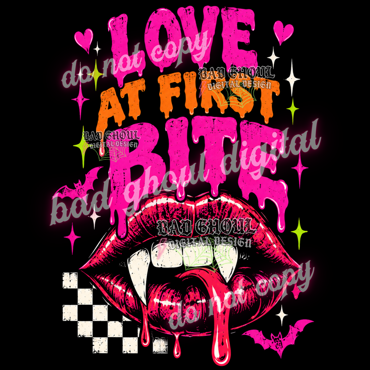 Love at first Bite | PNG DOWNLOAD BLACK FAB ONLY