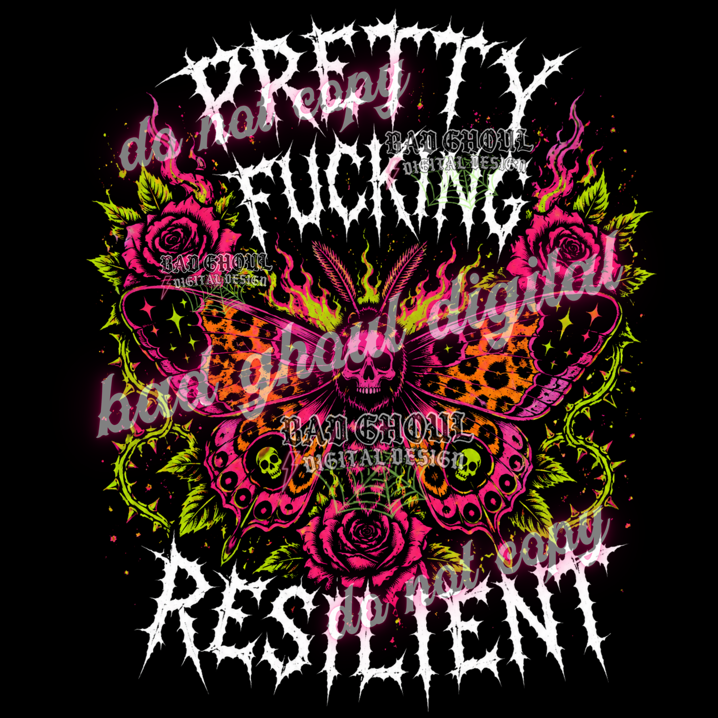 Pretty fuckin resilient | PNG DOWNLOAD BLACK FAB ONLY
