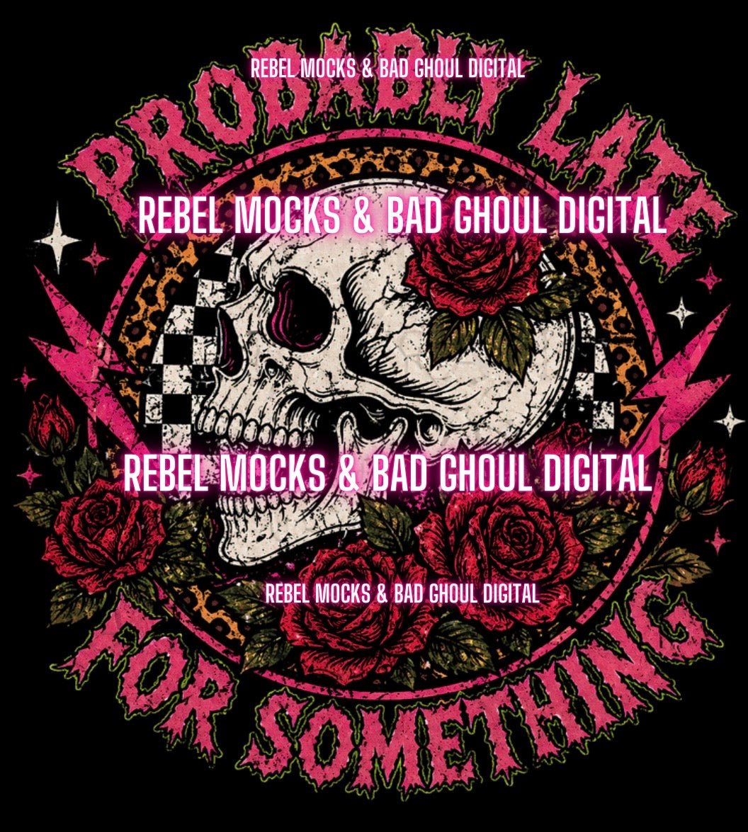 Probably Late | Black Fabric Ultra Grunge |PNG DOWNLOAD