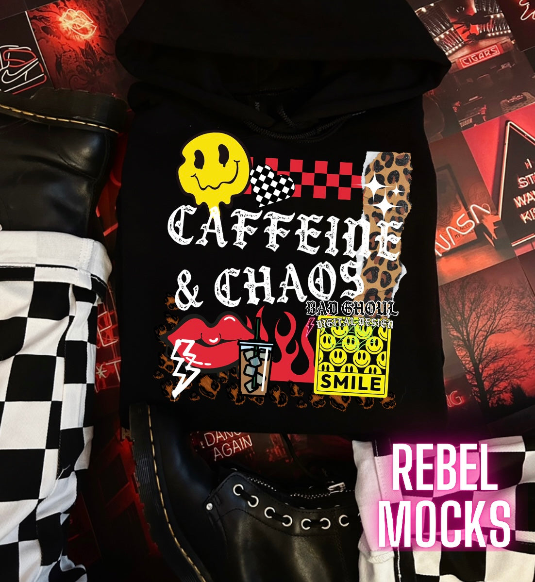 Caffeine & Chaos PNG Download