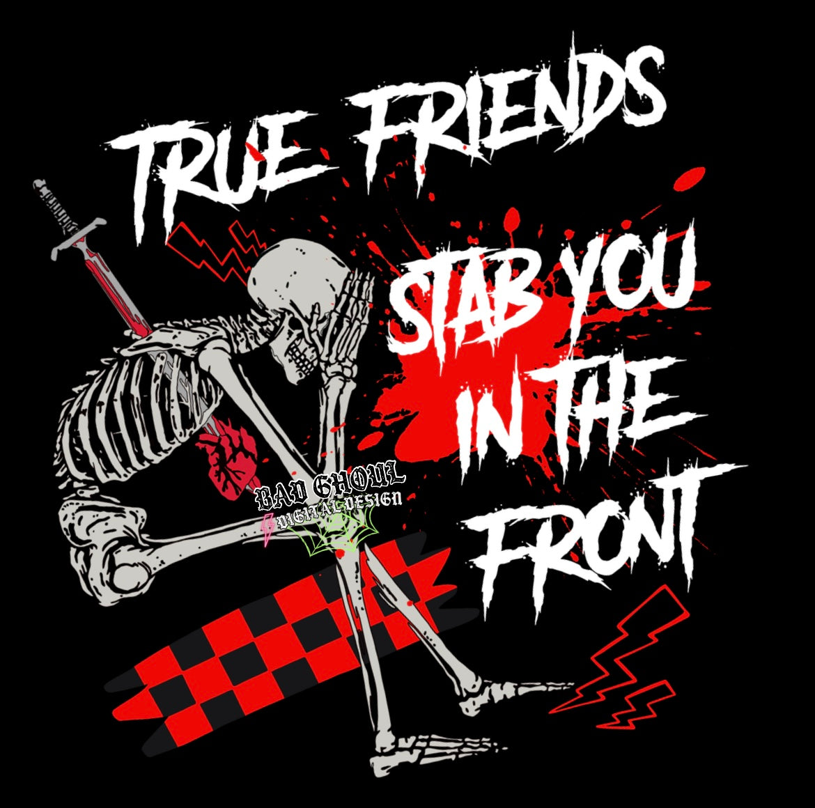 Stab You In The Front for BLACK tees Only PNG Download