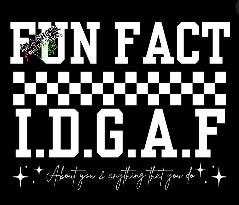 IDGAF PNG Download black and white