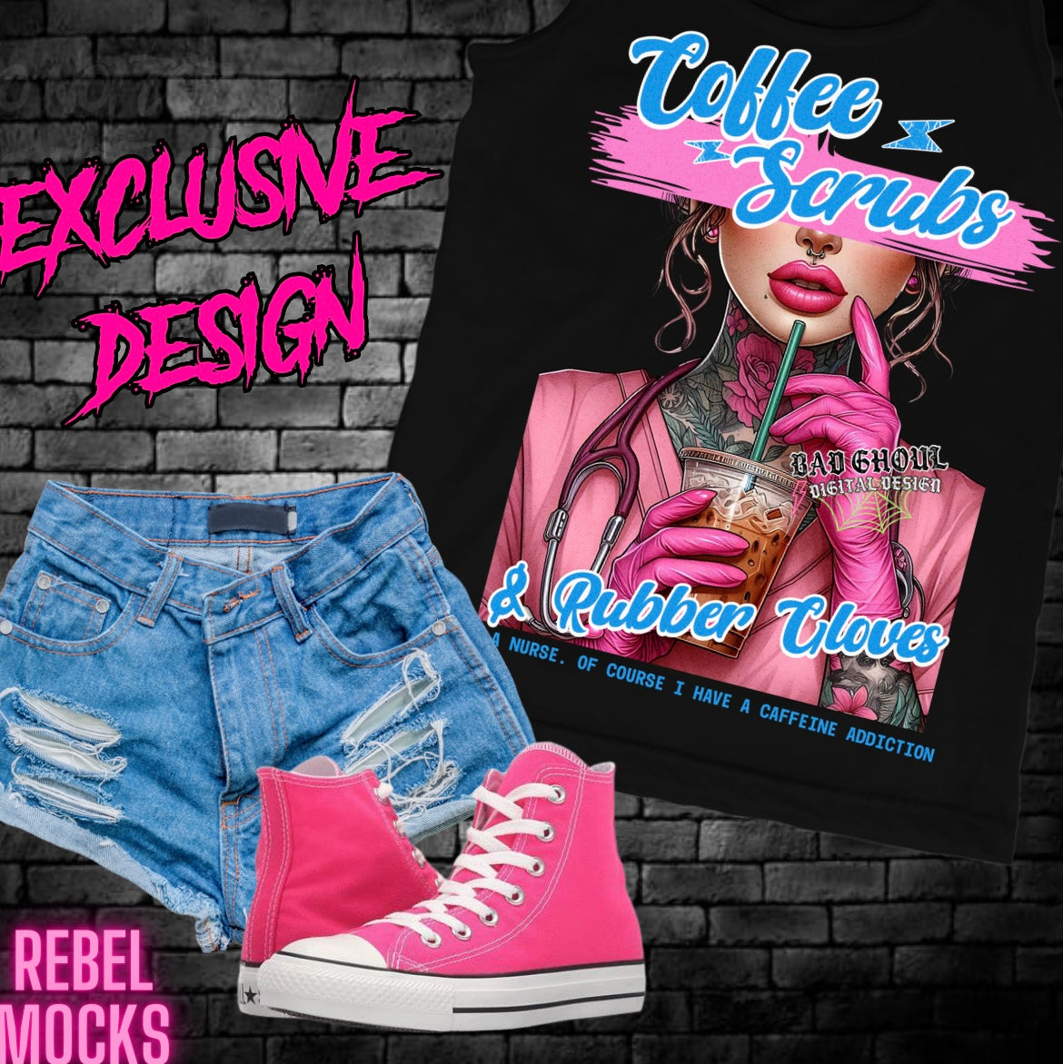 EXCLUSIVE Coffee Scrubs Rubber Gloves PNG Download