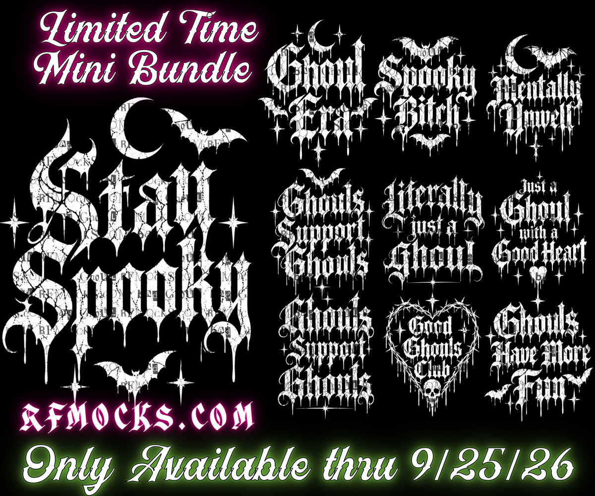 Stay Spooky | Limited Time Mini Bundle | PNG DOWNLOAD BLACK FAB ONLY