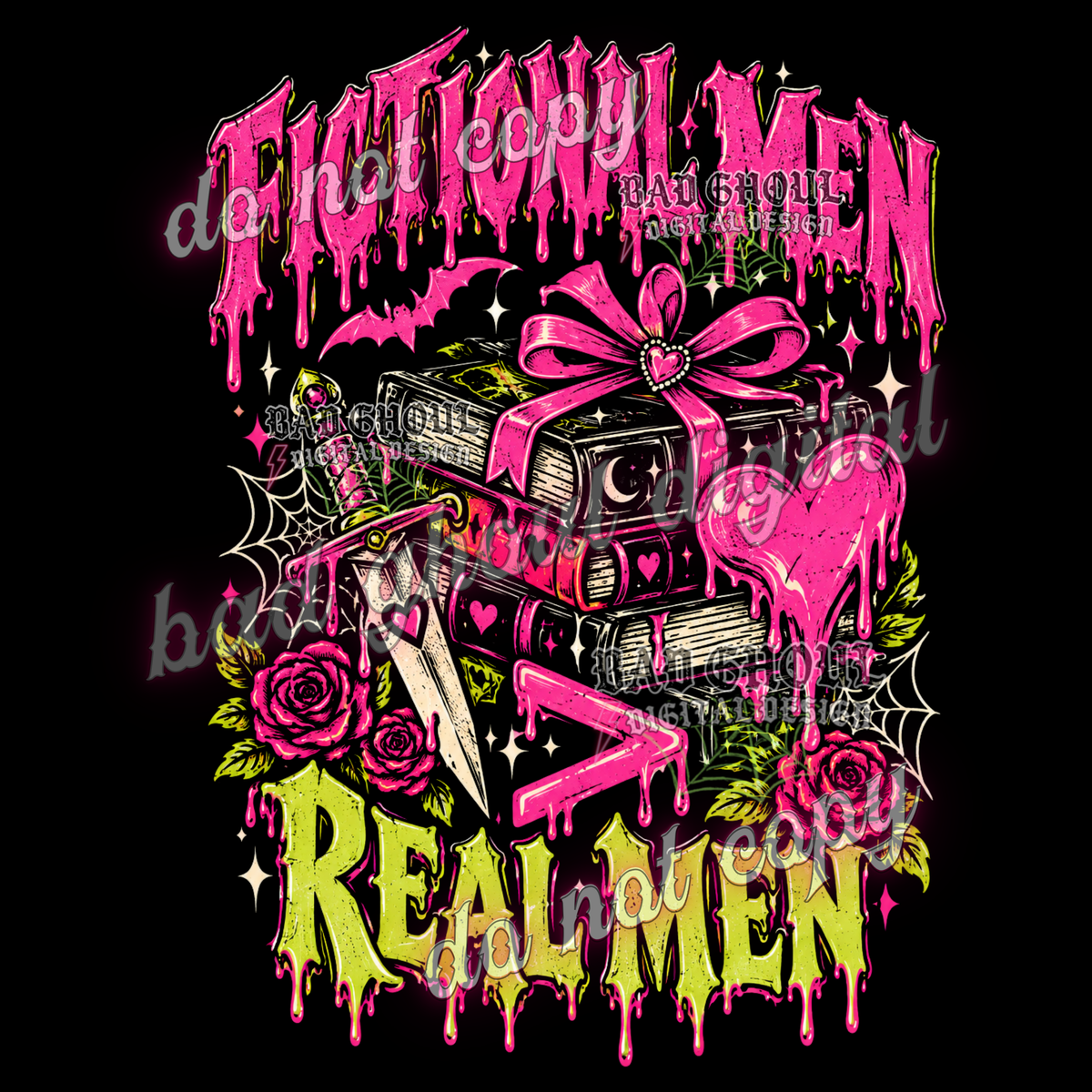 Fictional Men > Real Men | PNG DOWNLOAD BLACK FAB ONLY