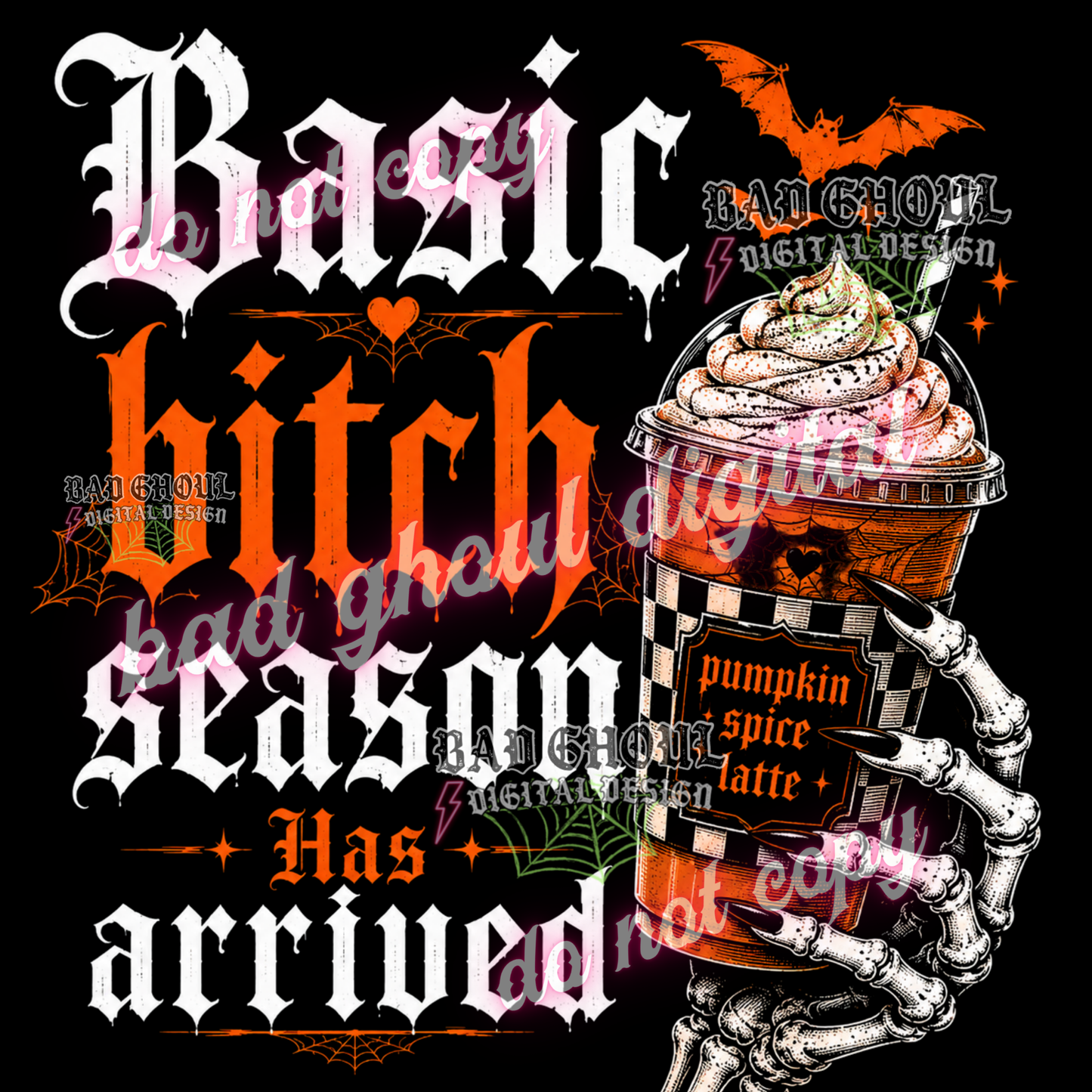 Basic Bitch season has arrived | PNG DOWNLOAD | BLACK FAB ONLY