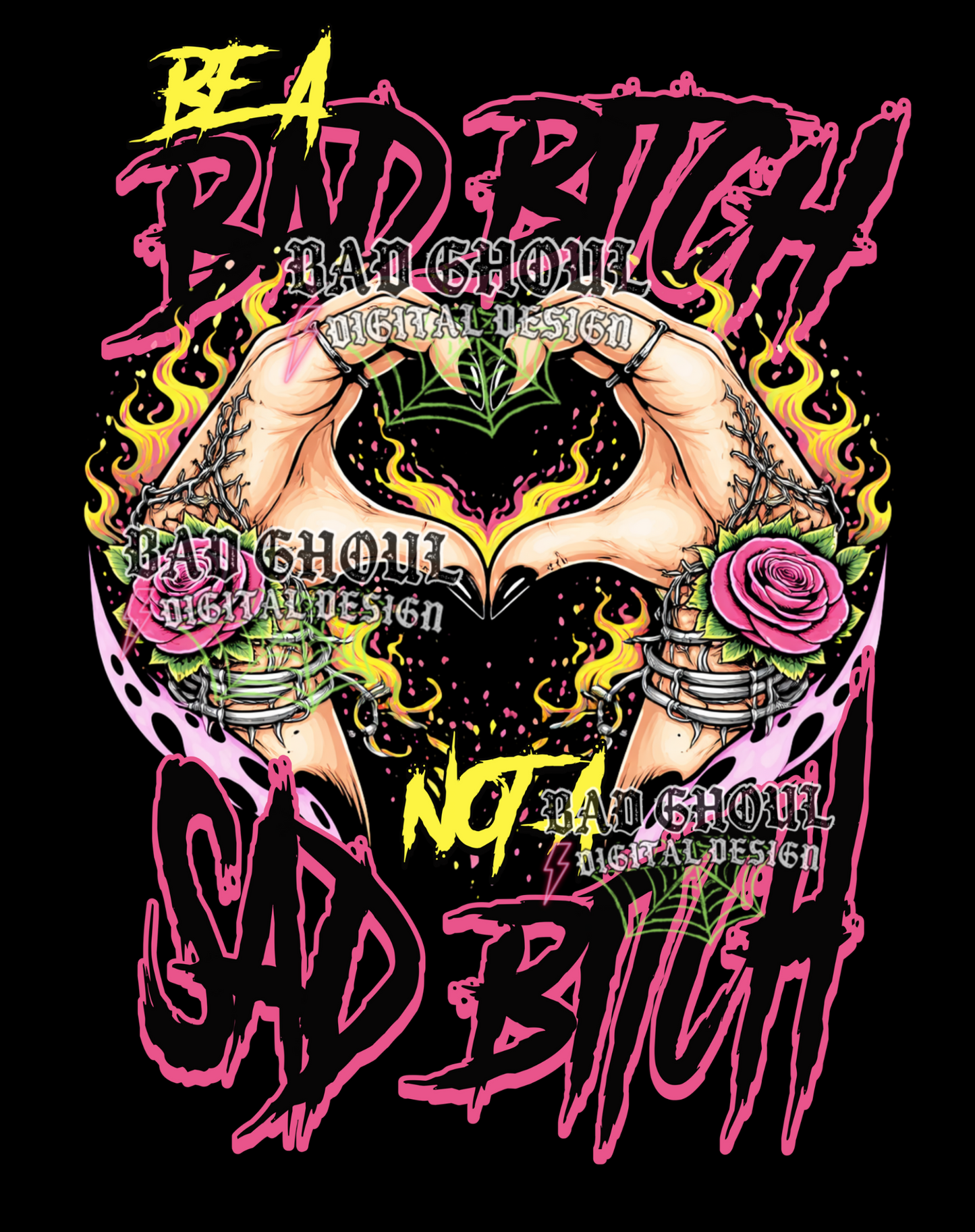 Be a bad bitch not a sad bitch | PNG DOWNLOAD BLACK FAB ONLY