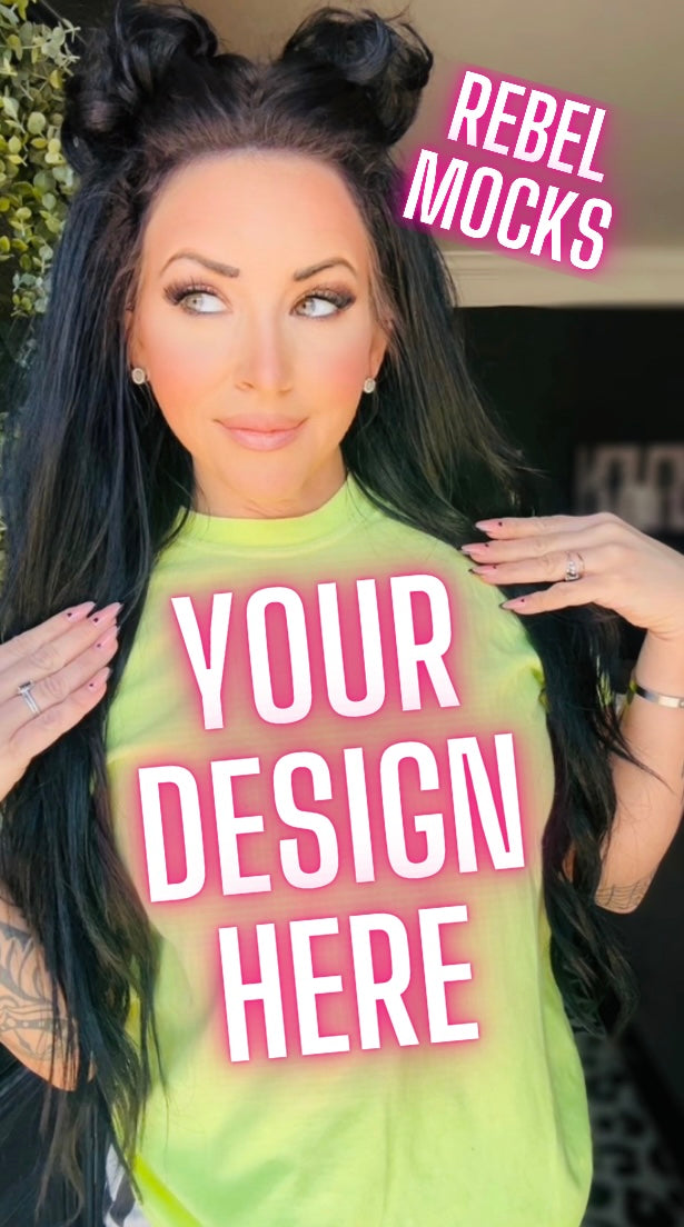 Cc Neon Lemon Vibez Model Mock Up