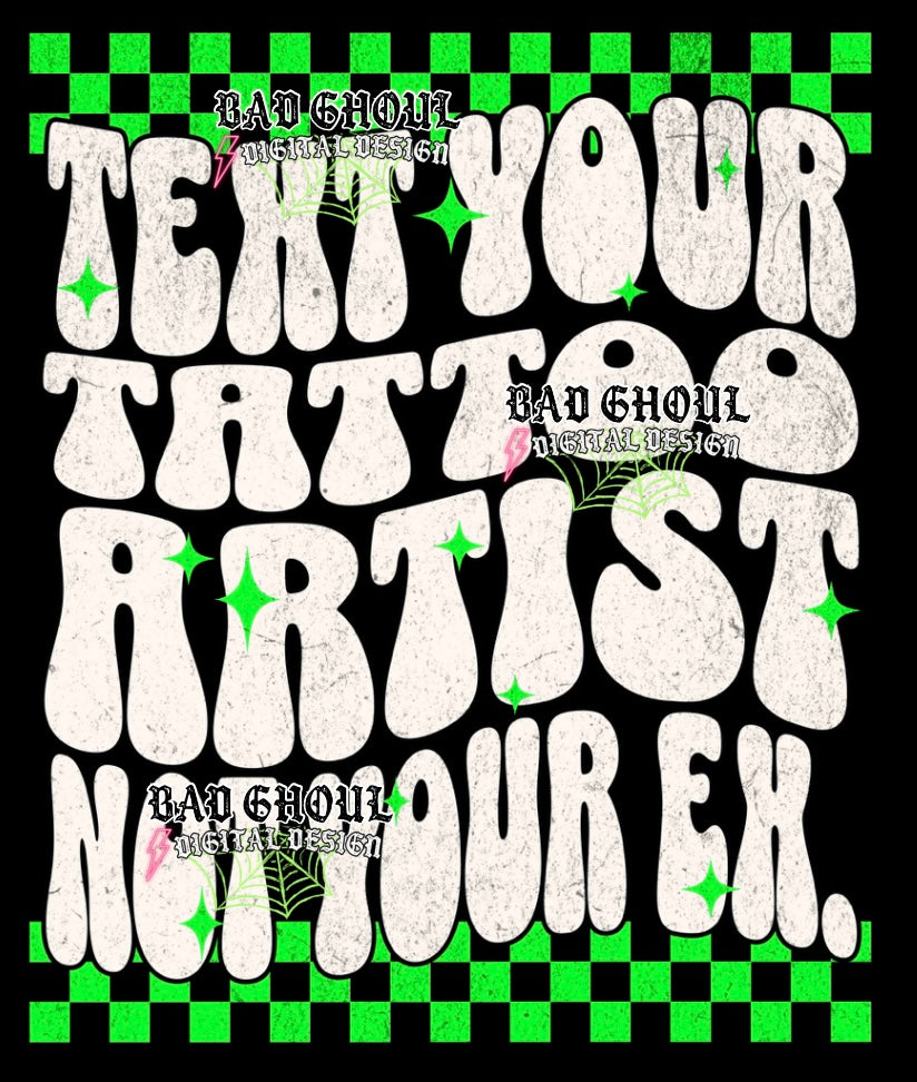 Text Your Tattoo Artist PNG Download