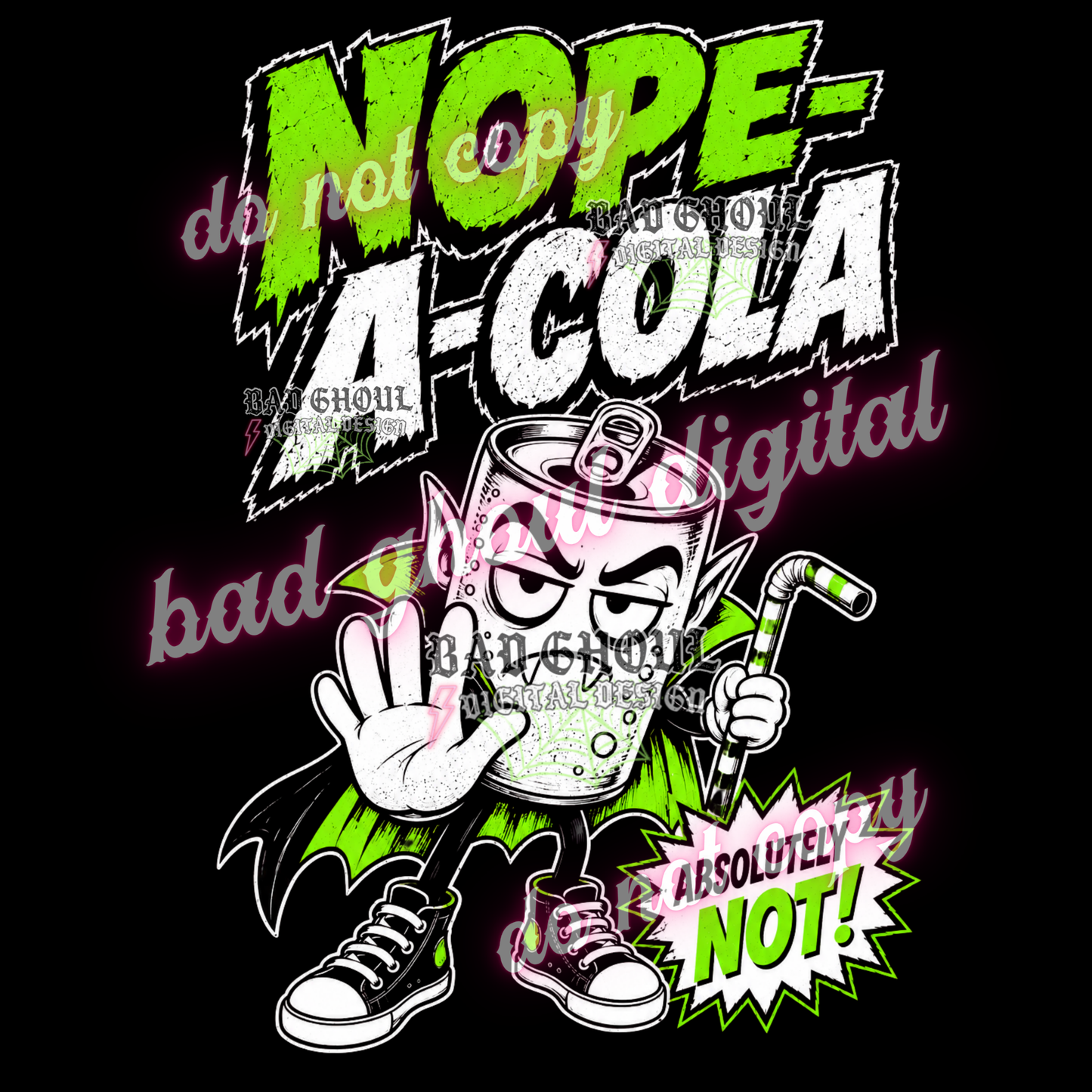Nope a cola | PNG DOWNLOAD BLACK FAB ONLY
