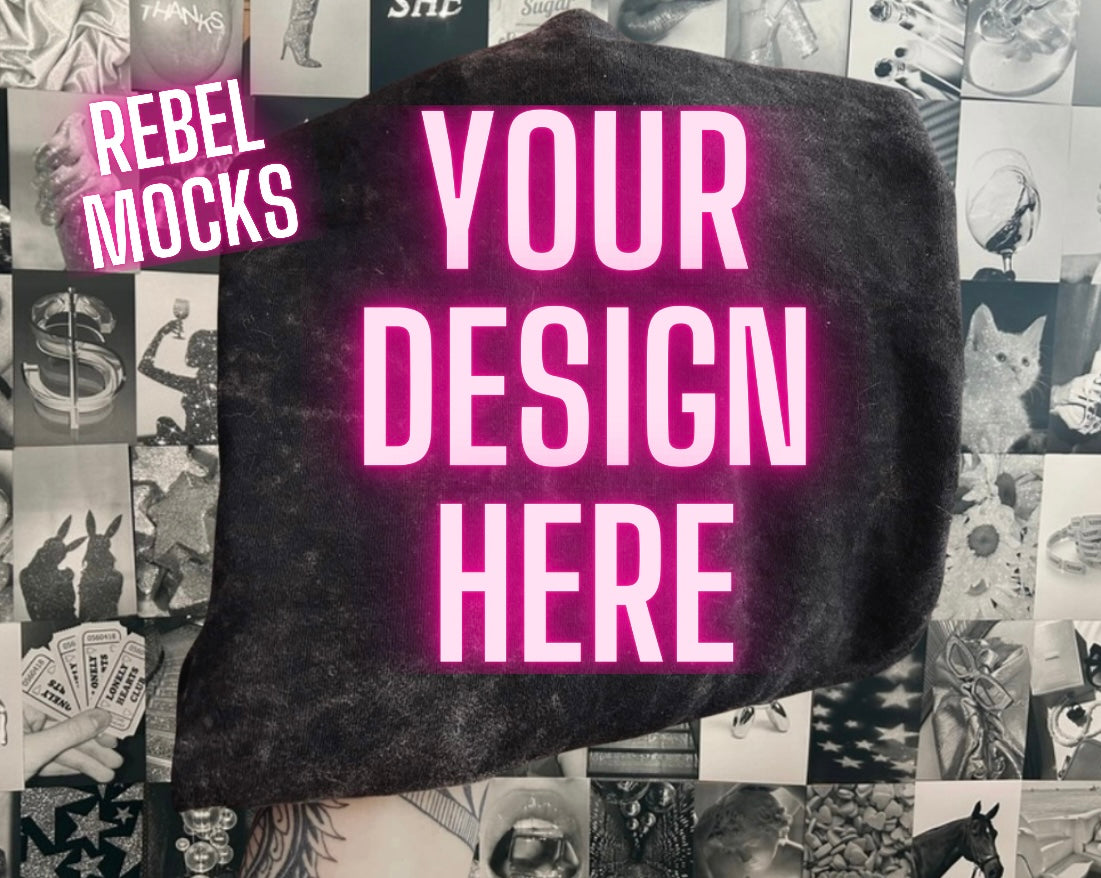 Mineral Wash Flat Lay Trendy Mock Up