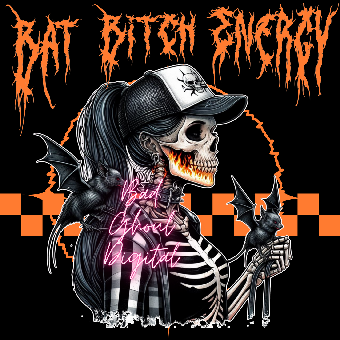 Bat Bitch Energy PNG Download 2 Files