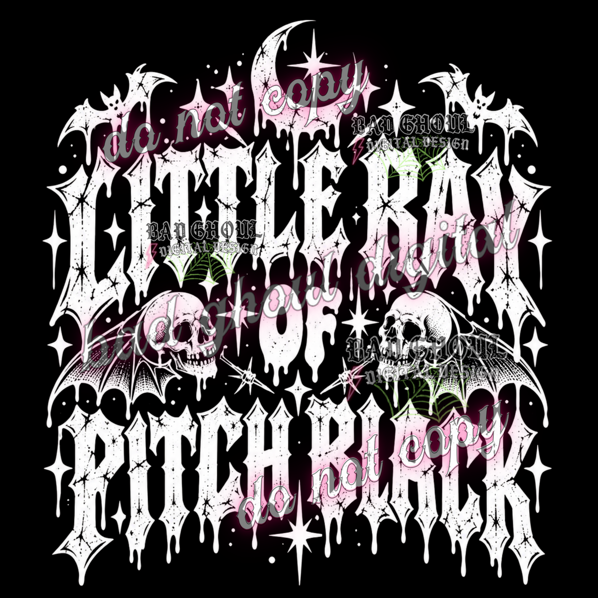 Little ray of pitch black | PNG DOWNLOAD BLACK FAB ONLY