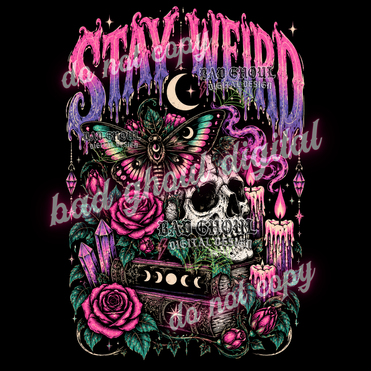 Stay Weird | PNG DOWNLOAD BLACK FAB ONLY