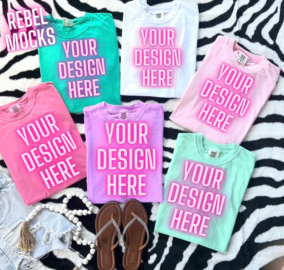 Comfort Colors Collage Flat Lay Mock UP