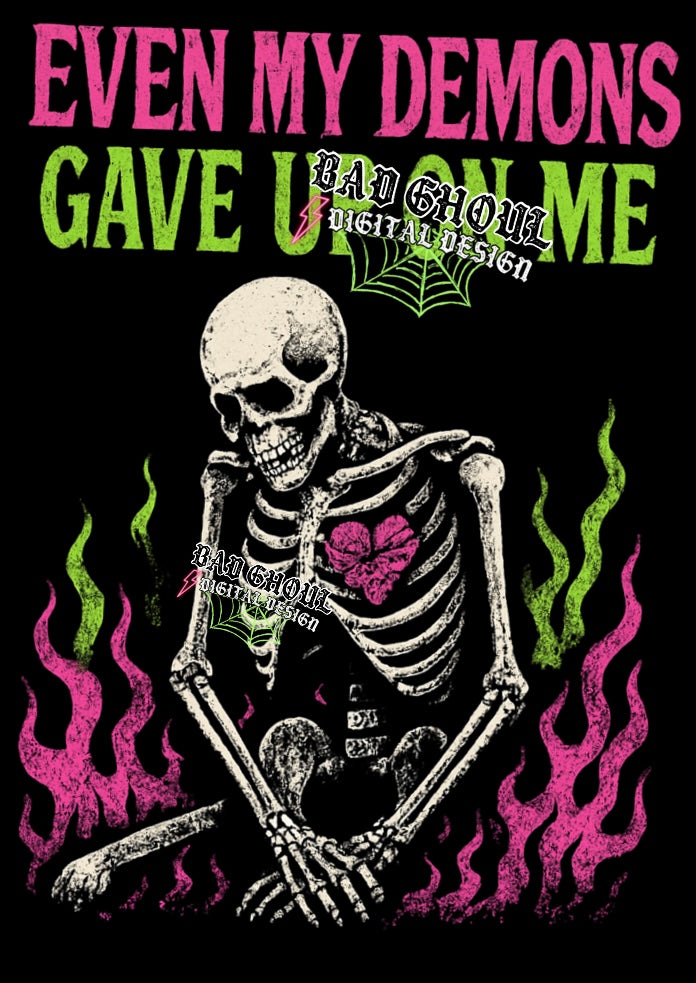 Even MY Demons PNG Download Black Fabric Only
