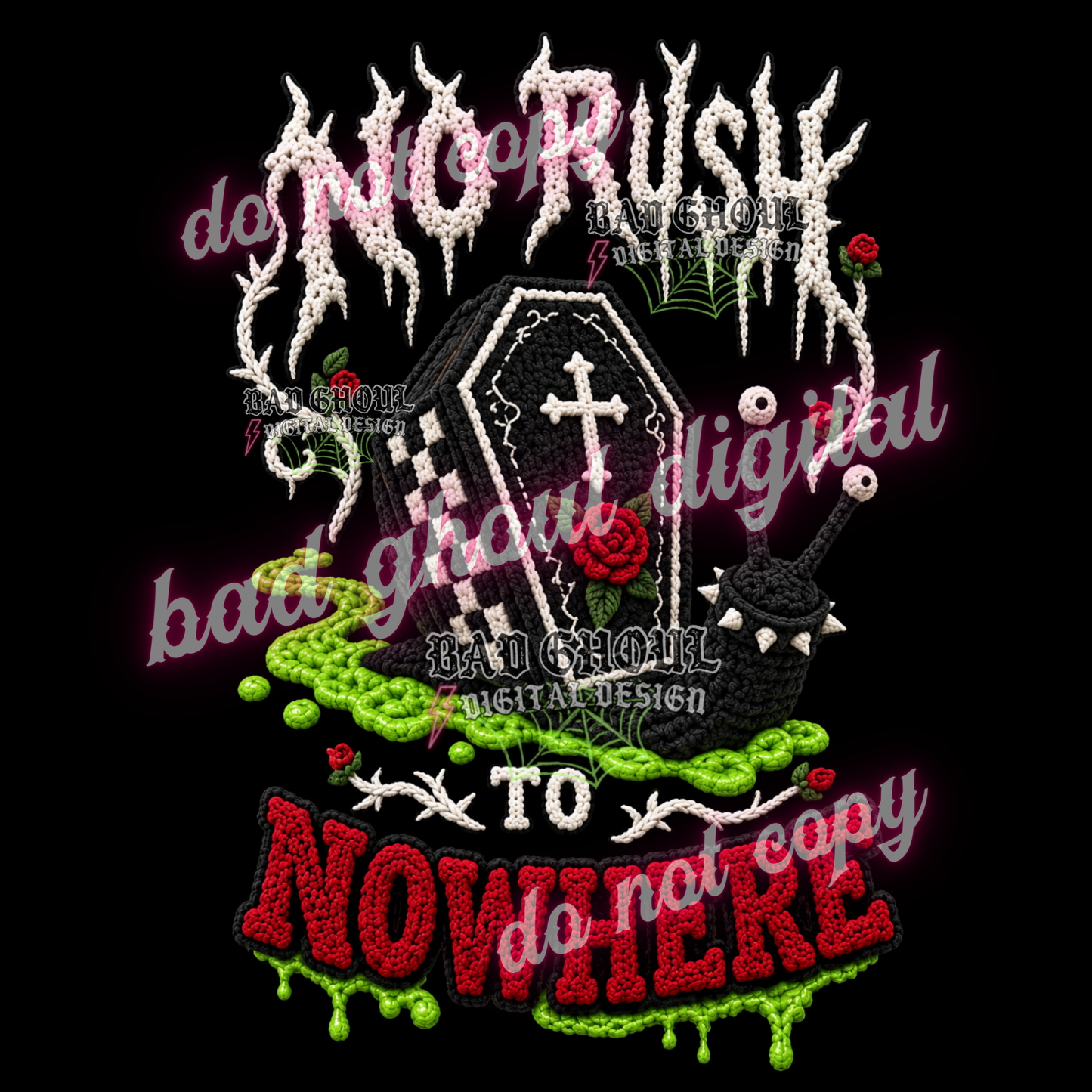 Faux Yarn - No rush to nowhere - Snail | PNG DOWNLOAD