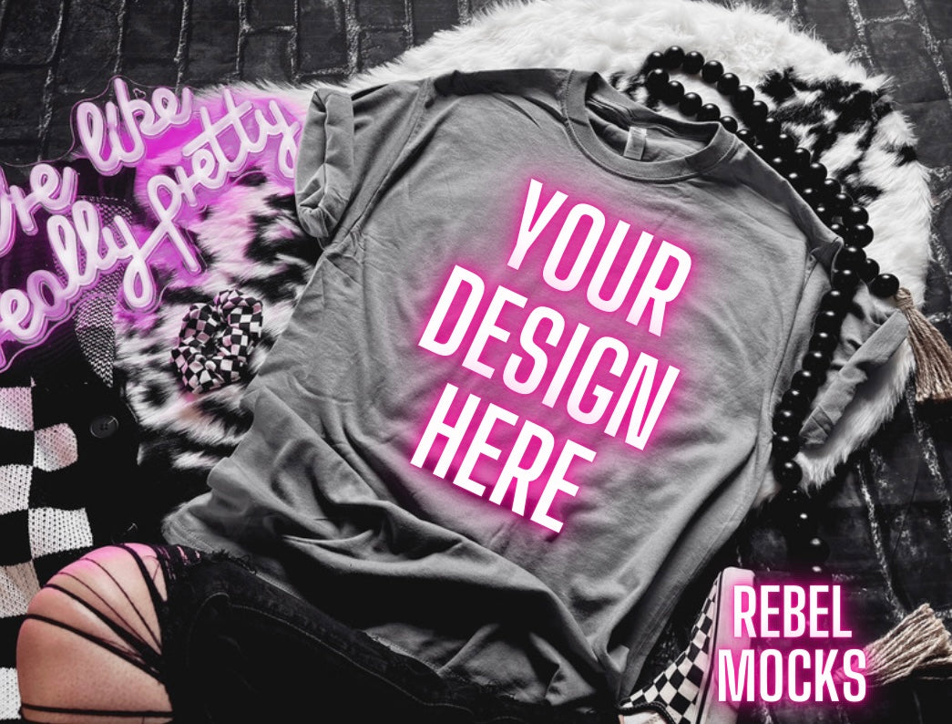 Bundle Charcoal Gray Flat Lay Mock Up Trendy Edgy Vibes Sub Friendly 5 mocks