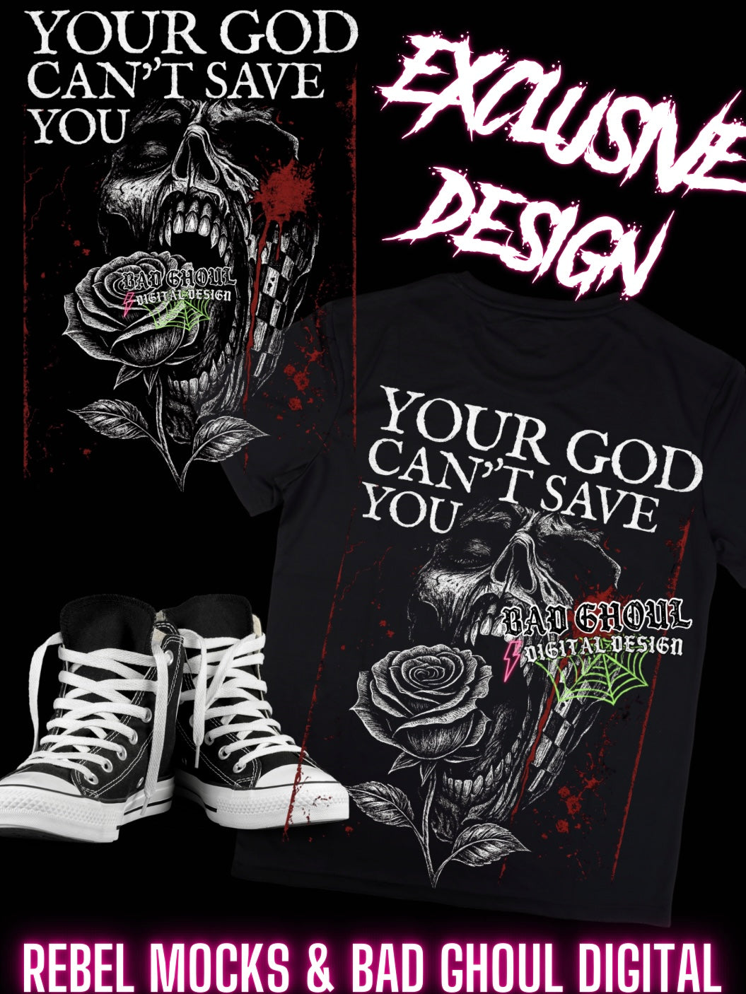 EXCLUSIVE Your God Cant BLACK Fabric ONLY PNG Download