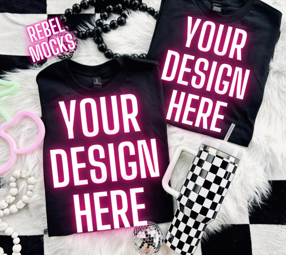 Black Flat Lay Trending Mock Up Flat Lay