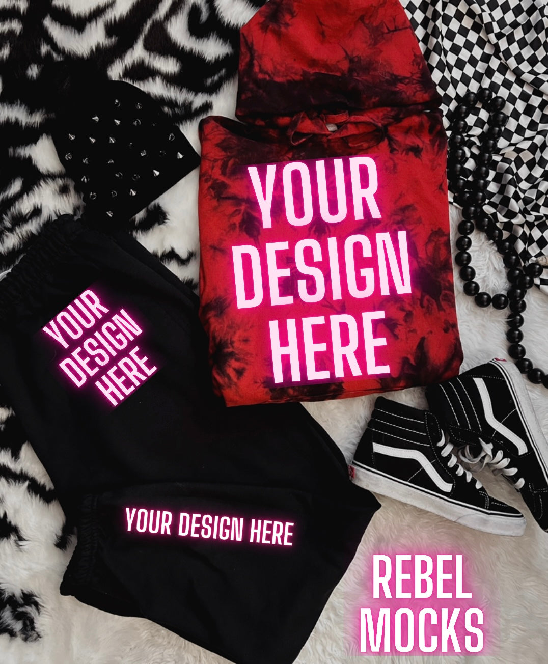 Alt Vibes Red and Black Sweat Set Mock Up TRENDING hoodie