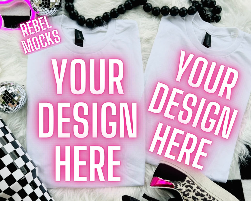 White Double Flat Lay Trending Mock Up Flat Lay