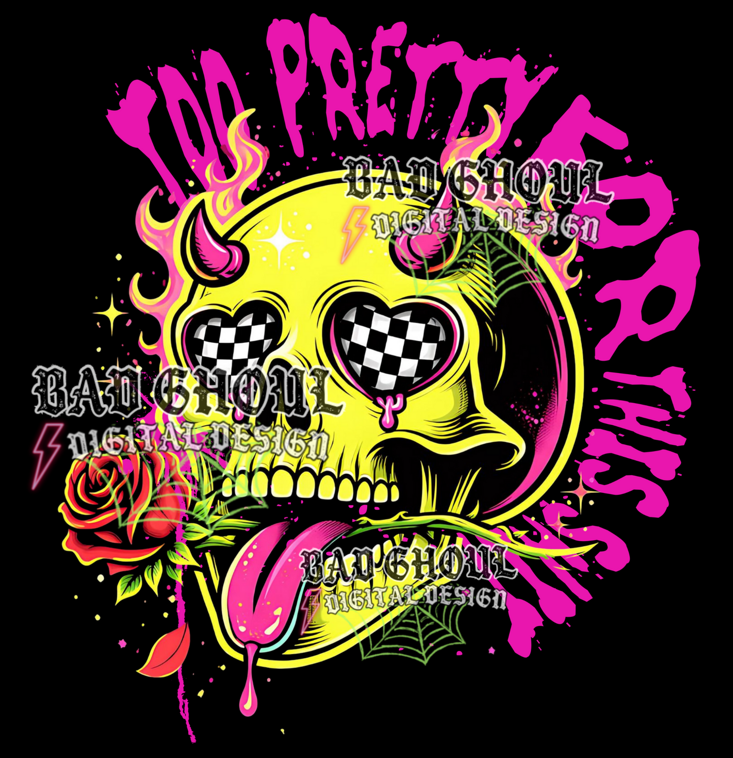 Too pretty for this shit | PNG DOWNLOAD BLACK FAB ONLY