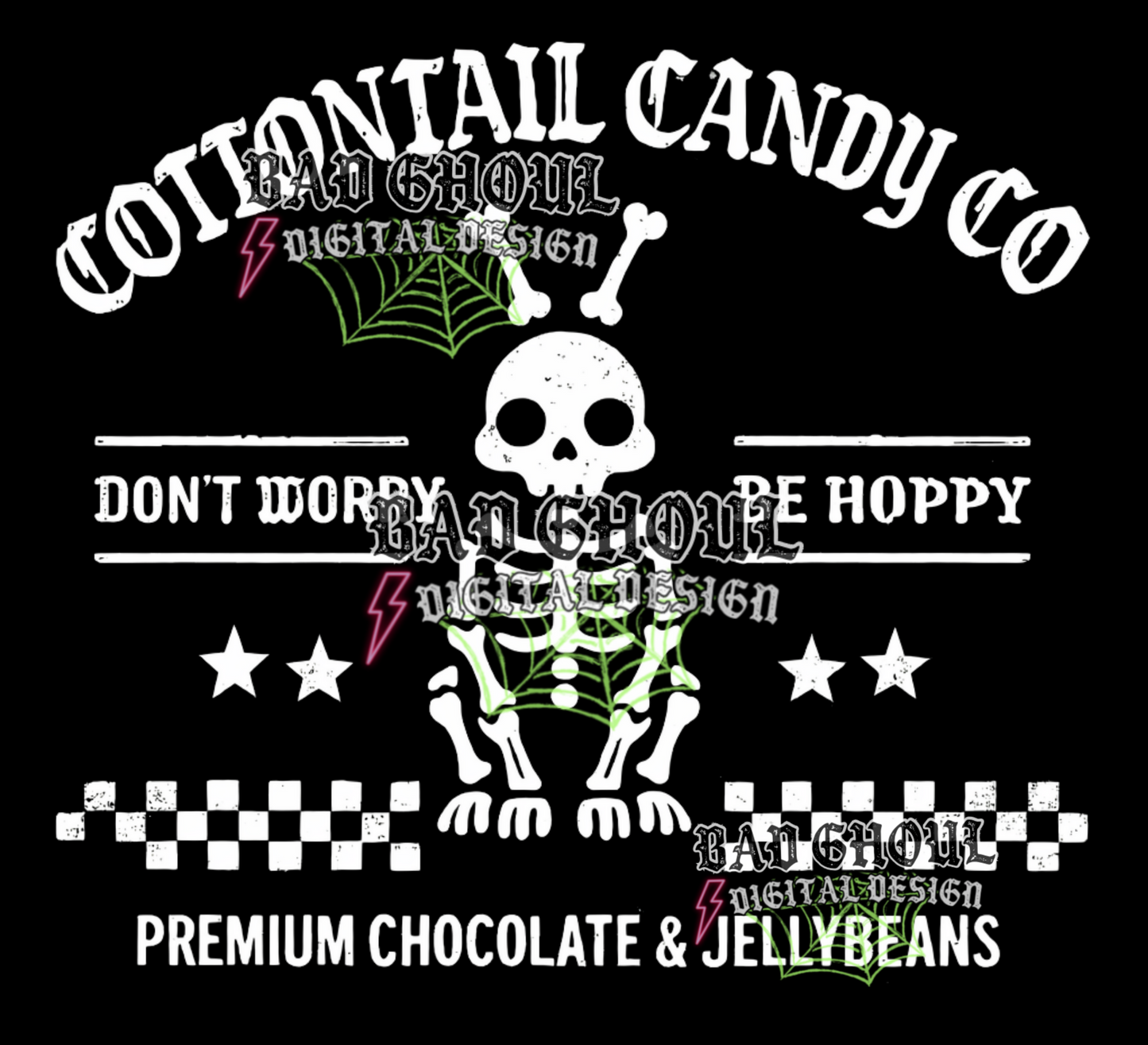 Cottontail Candy Co - Skellie Bunny | PNG DOWNLOAD BLACK FAB ONLY