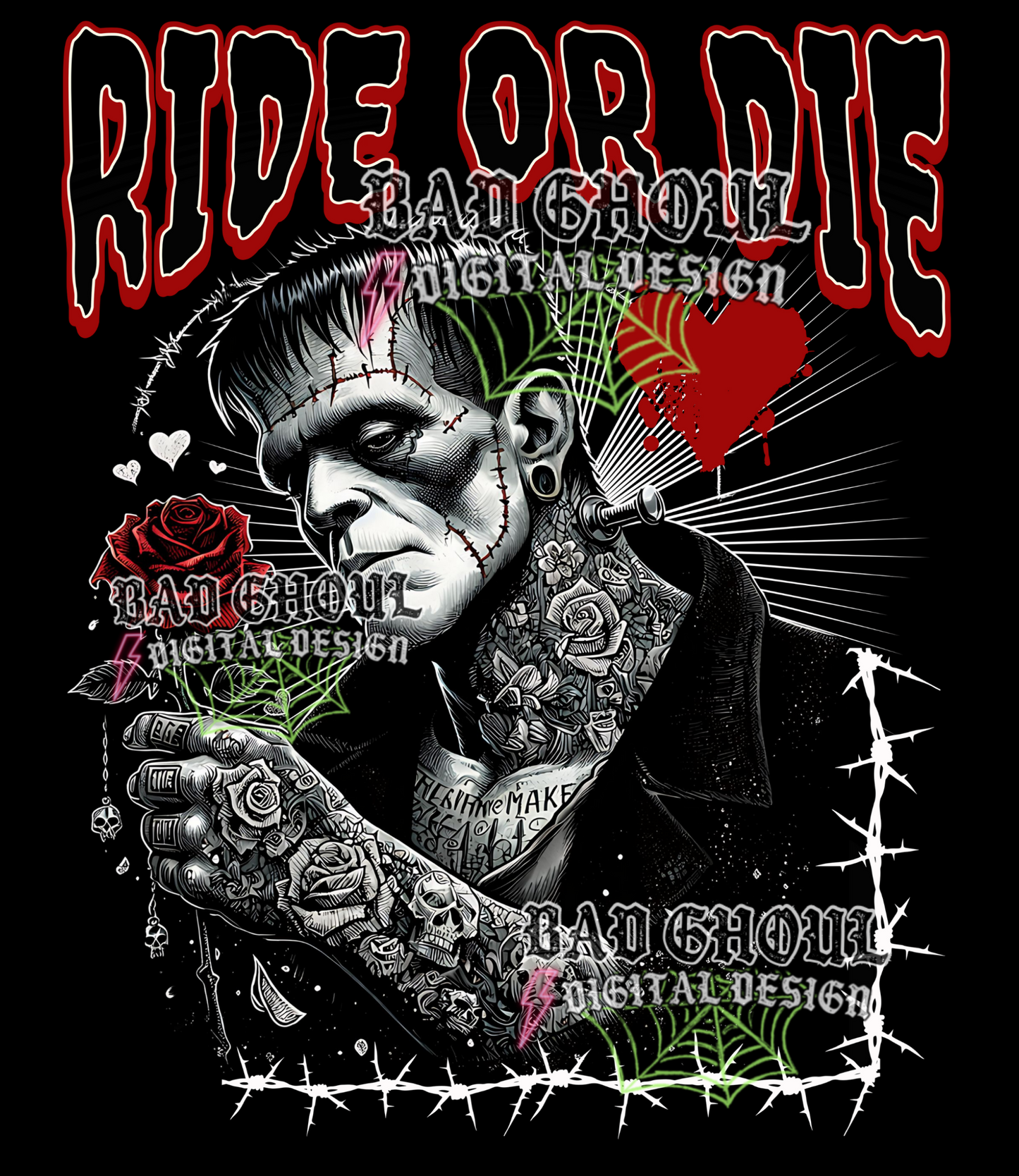 Ride or Die - Frankie | PNG DOWNLOAD BLACK FAB ONLY