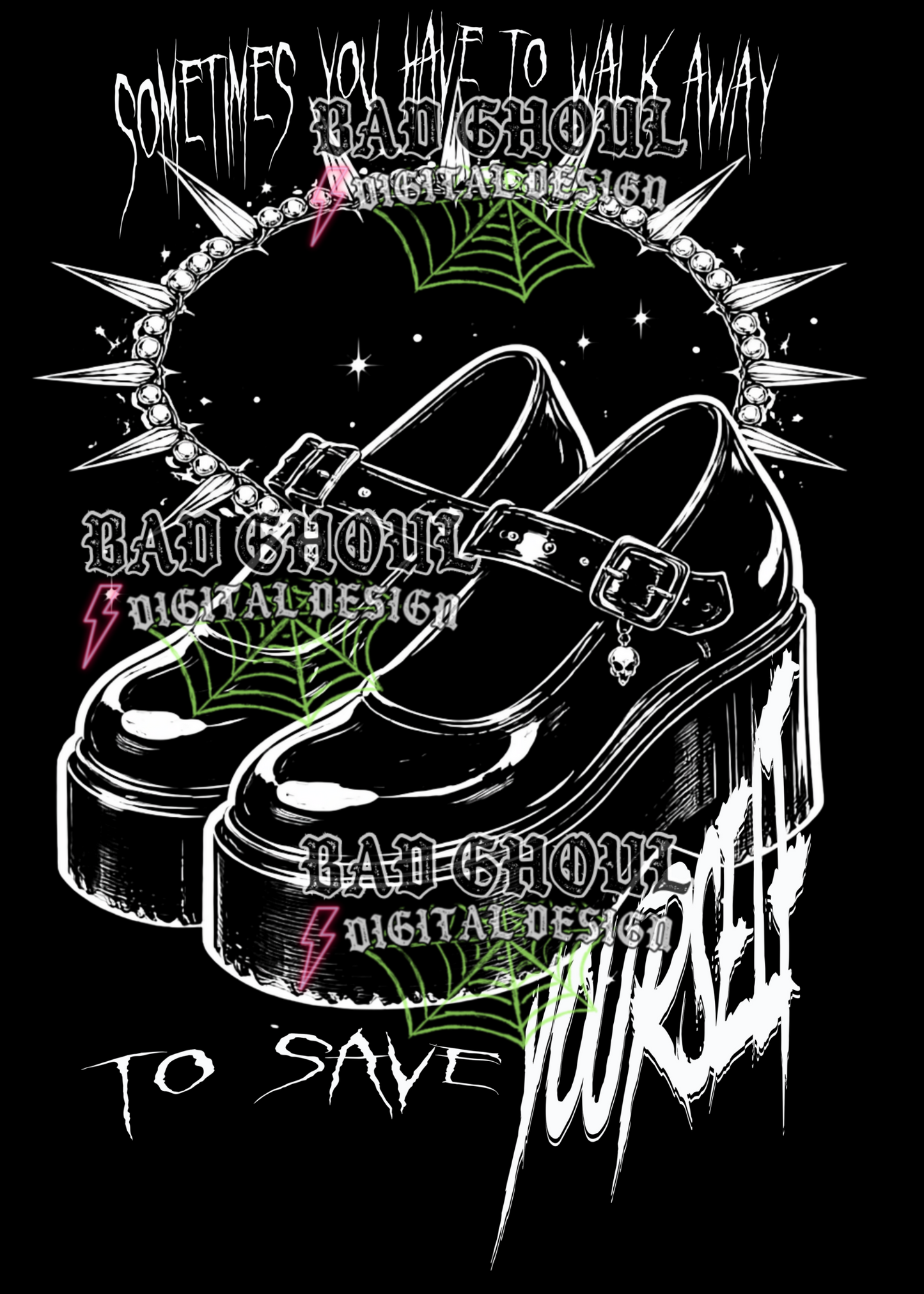 Sometimes you have to walk away to save yourself | PNG DOWNLOAD BLACK FAB ONLY
