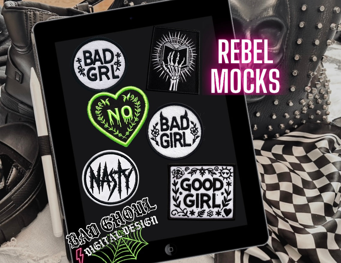 Bookish faux patch bundle PNG Download