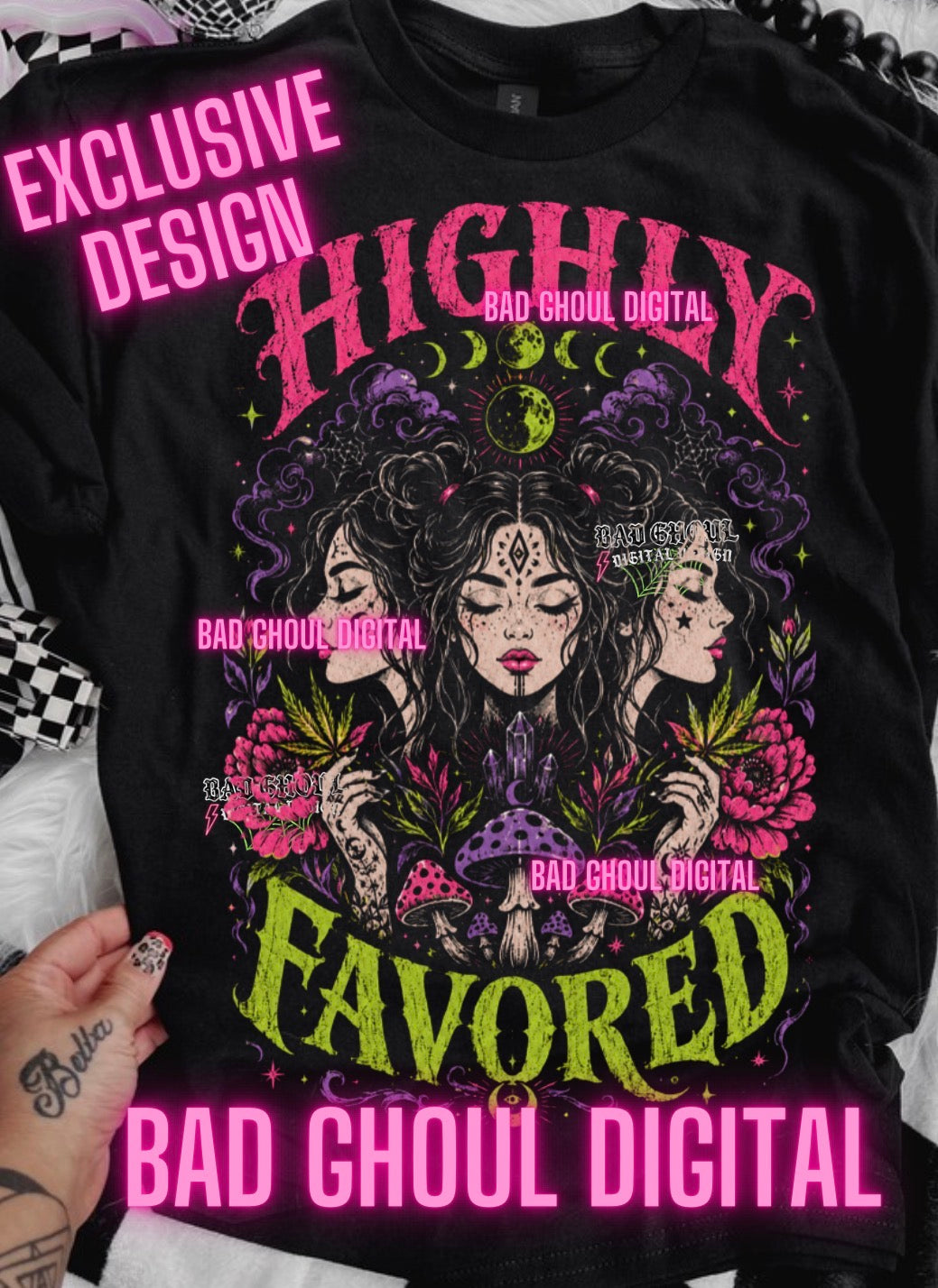 EXCLUSIVE | Highly Favored| PNG DOWNLOAD| Black Fabric
