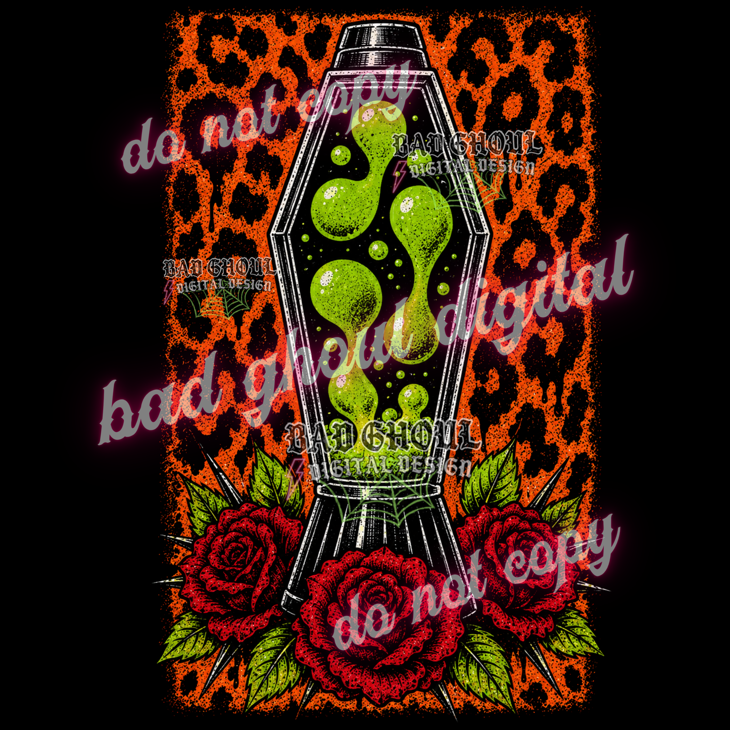 Lava Lamp+Roses | PNG DOWNLOAD BLACK FAB ONLY