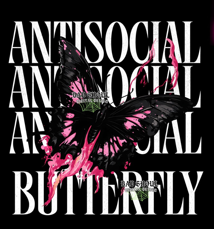 Anti Social Butterfly PNG Download
