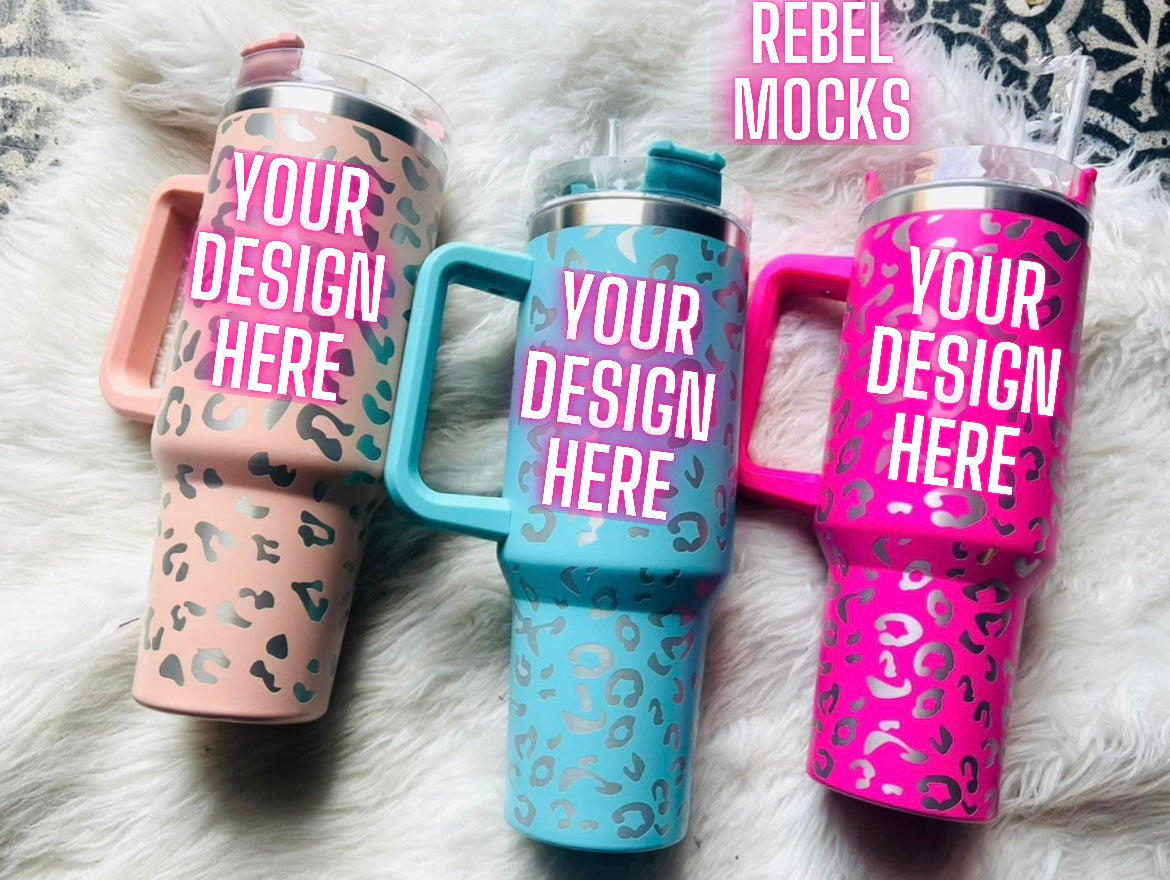 Multi Color Leopard tumbler Mock UP