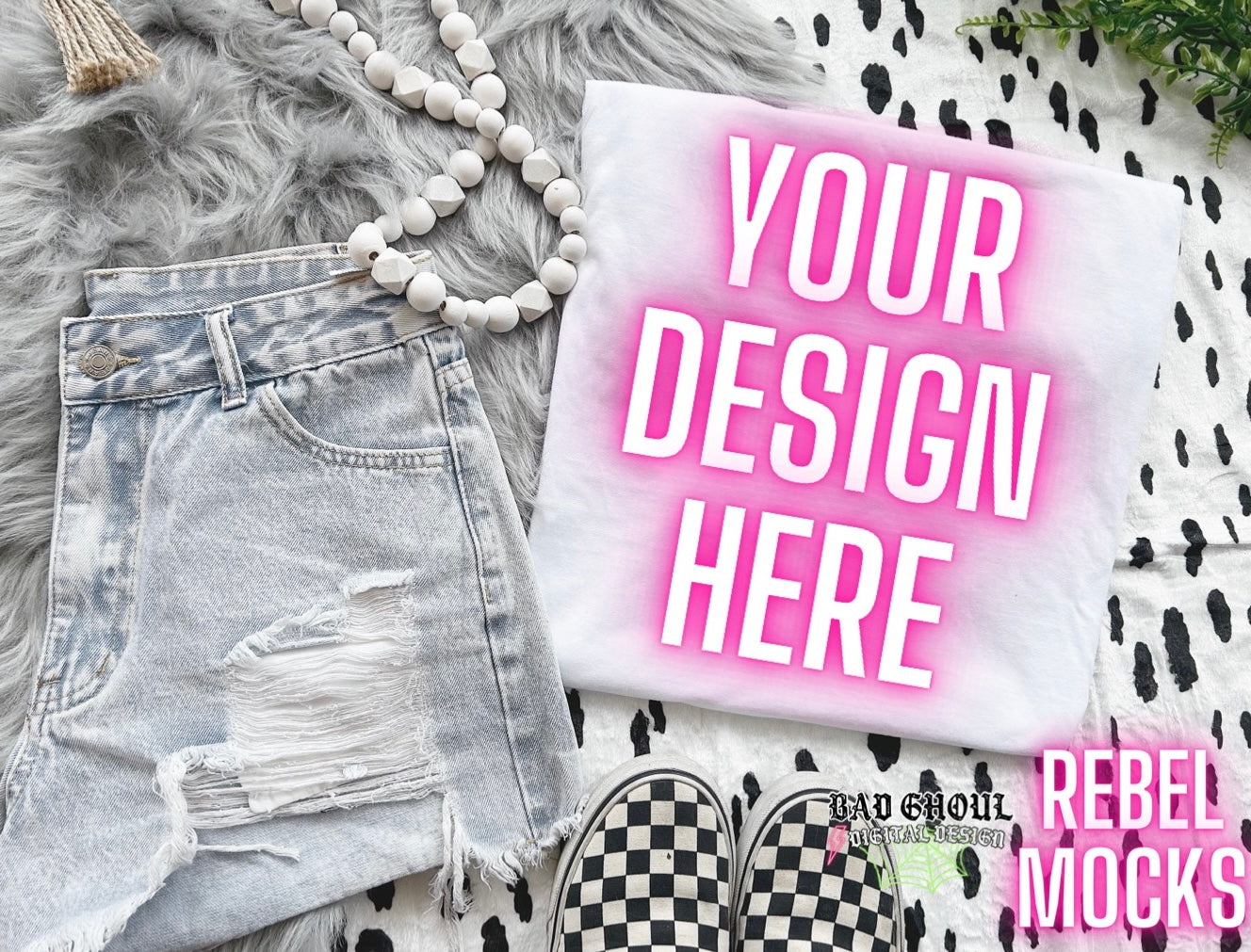 White Flat Lay Mock Up Neutral Vibes